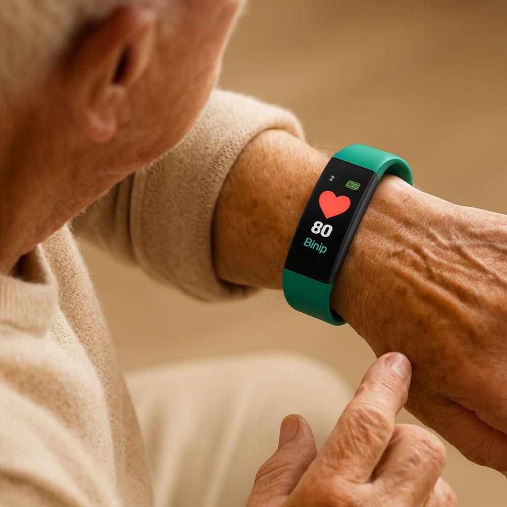 Smartwatch dla seniorów z pomiarem parametrów zdrowotnych Monitorowaniem tętna Licznikiem kroków Funkcjami bezpieczeństwa Do codziennego użytku | Sansoti