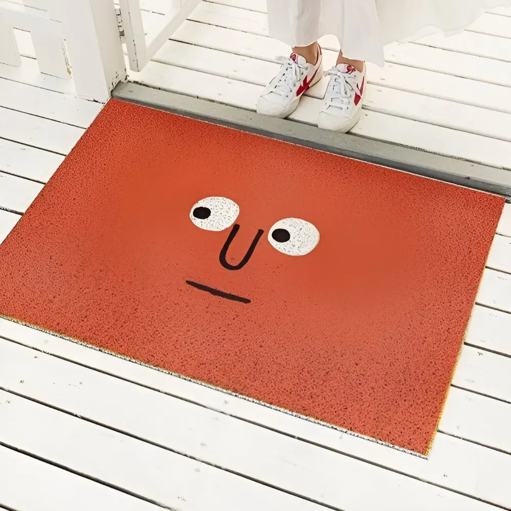 Deurmat met Smiley Opdruk 40×60 cm Antislip PVC Vloermat voor Entree Hal Voorportaal | Sansoti