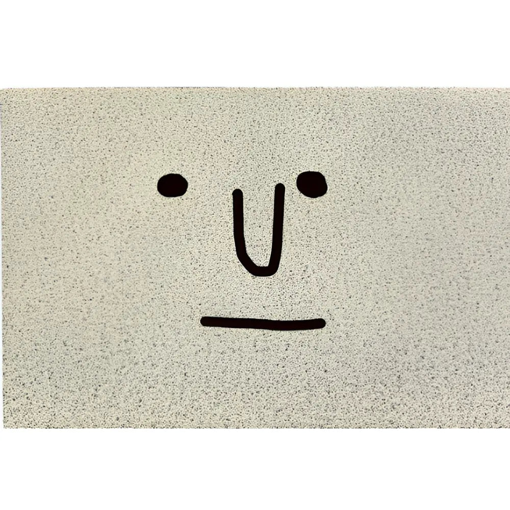 Deurmat met Smiley Opdruk 40×60 cm Antislip PVC Vloermat voor Entree Hal Voorportaal | Sansoti