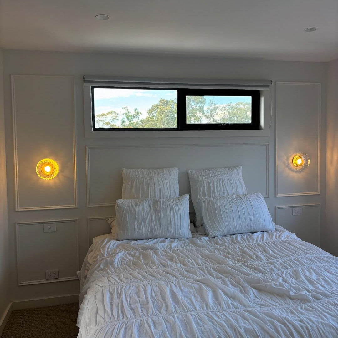 Wandlamp Glas Rond Scandinavisch LED 5W Zwart Goud 20cm Design | Sansoti
