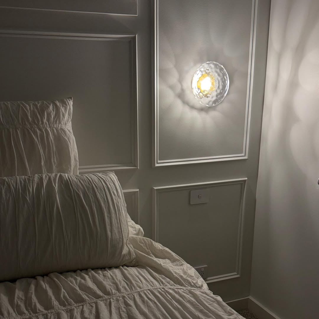 Wandlamp Glas Rond Scandinavisch LED 5W Zwart Goud 20cm Design | Sansoti