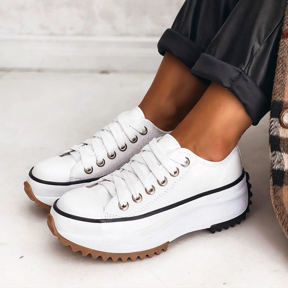 Plateau Sneakers Dames Comfortabel Dagelijks Gebruik Casual Schoenen Zacht Gedempt Stabiel Wandelen Werk Vrije Tijd Mode Combineerbaar | Sansoti