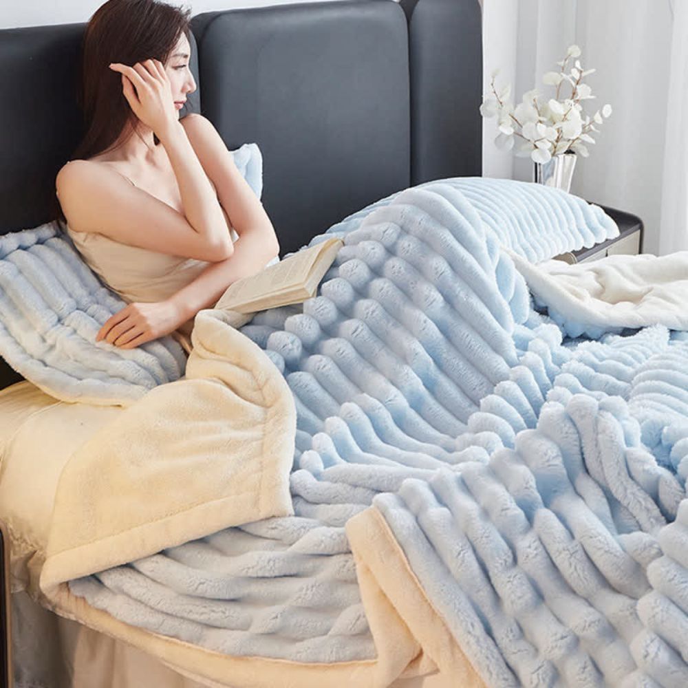 Kuscheldecke aus Fleece, doppelseitige Mikrofaser, 180x200 200x230 wolkenweich, warm und komfortabel, Wohnzimmer, Schlafzimmer, Decke | Sansoti