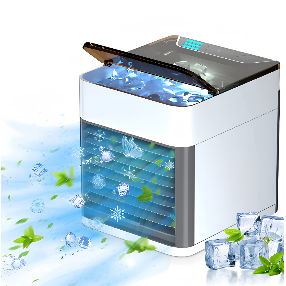 Portable Mini Air Conditioner USB 28dB Whisper Motor Water Cooling Office & Home | Sansoti