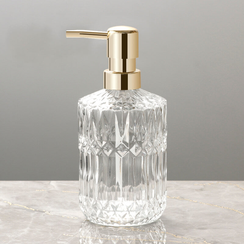 Glazen Zeepdispenser Transparant Pomp Badkamer Aanrecht Navulbaar Vloeibare Zeep Lotion Dispenser Wastafel Toilet Accessoire | Sansoti
