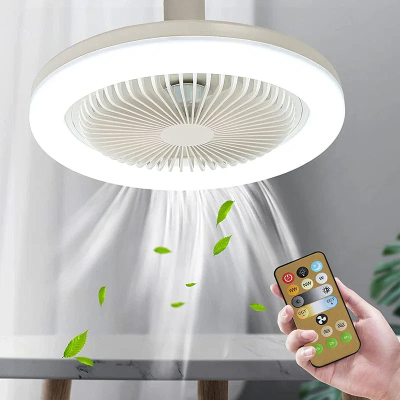 Plafondventilator met Verlichting en Afstandsbediening E27 Fitting LED 2100 Lumen Koeling Slaapkamer Woonkamer | Sansoti