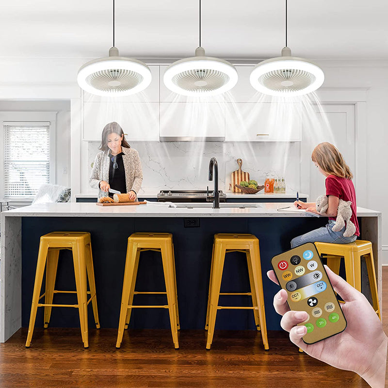 Plafondventilator met Verlichting en Afstandsbediening E27 Fitting LED 2100 Lumen Koeling Slaapkamer Woonkamer | Sansoti