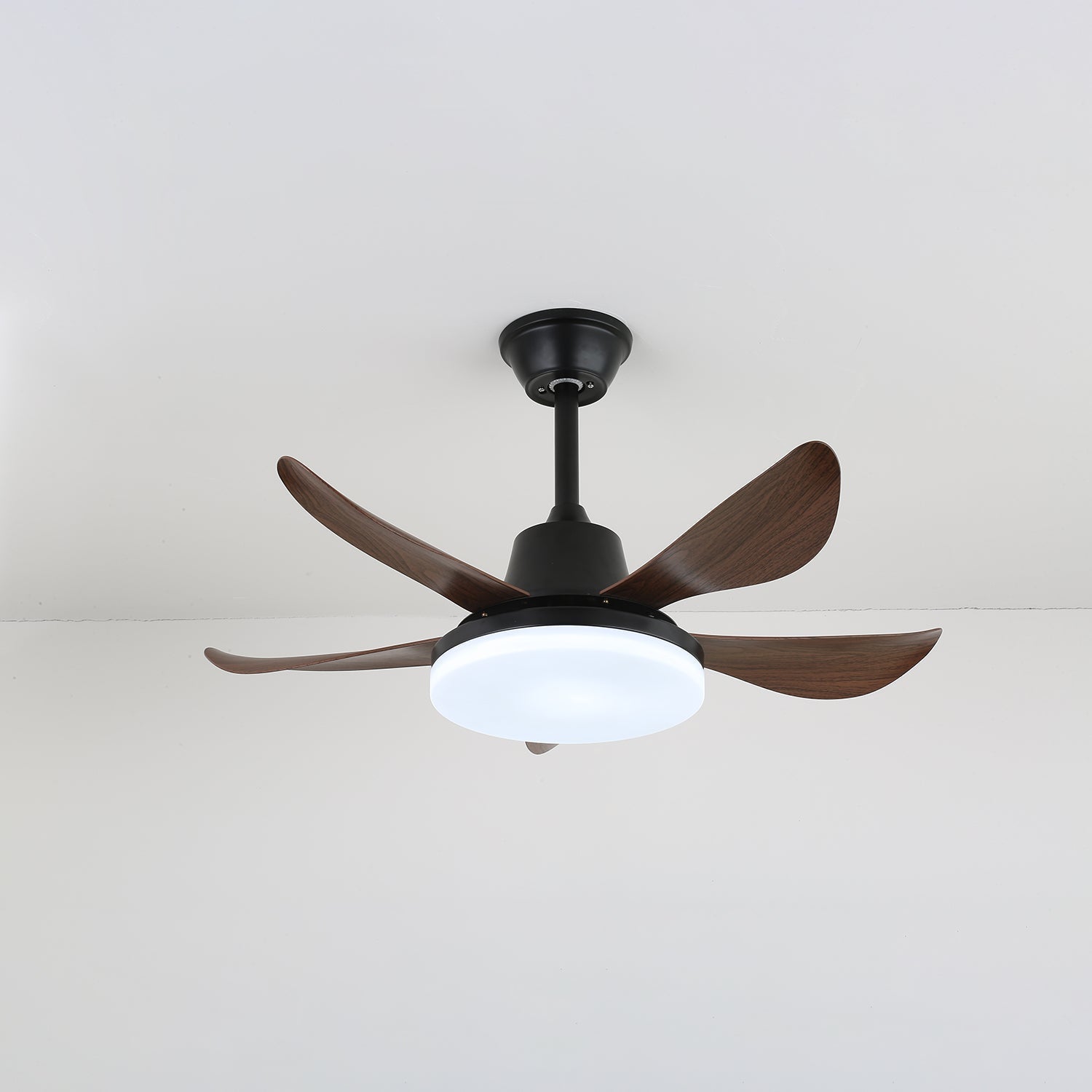 Plafondventilator met Verlichting 91cm – Modern Design met Hout-Effect Bladen & LED – 6 Snelheden – Met Afstandsbediening | Sansoti