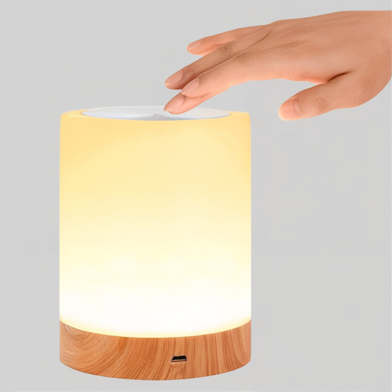 LED Dimmable Bed Lamp with Touch Control – Wireless Rechargeable Night Light with RGB Mood Lighting | Sansoti