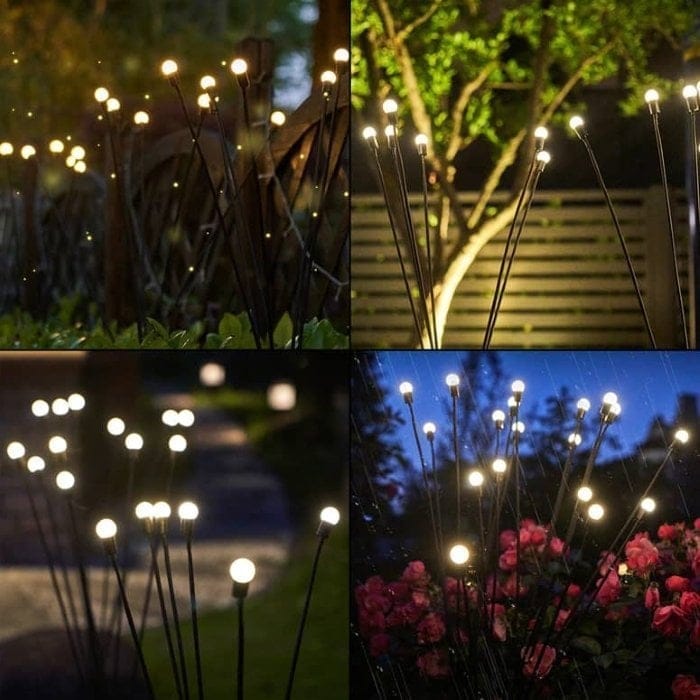 Solar Garden Lights Moving Light with Flexible Wires Waterproof 6 LED Solar Garden Lighting Outdoor Lamp | Sansoti