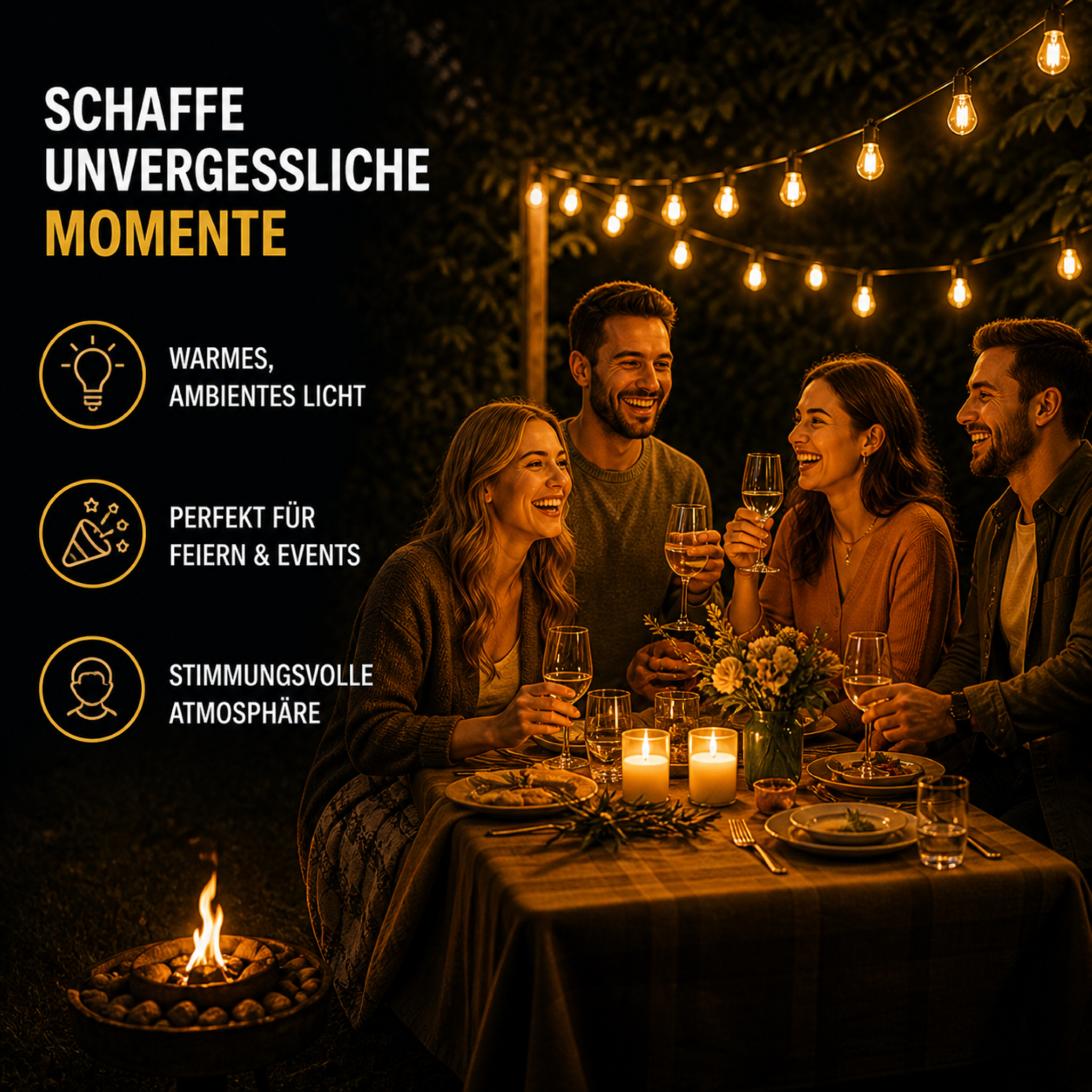 Solar LED Lichtsnoer 5-10m Outdoor Waterdicht Tuinverlichting Camping Decoratie | Sansoti