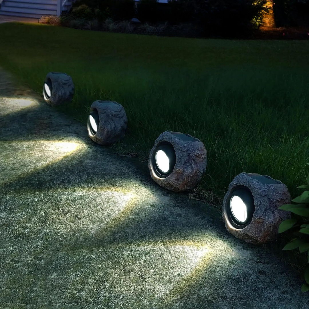 Solarlampen Rotsverlichting LED Tuinverlichting Buitenverlichting Zonne-energie Landschap Pad Terras | Sansoti