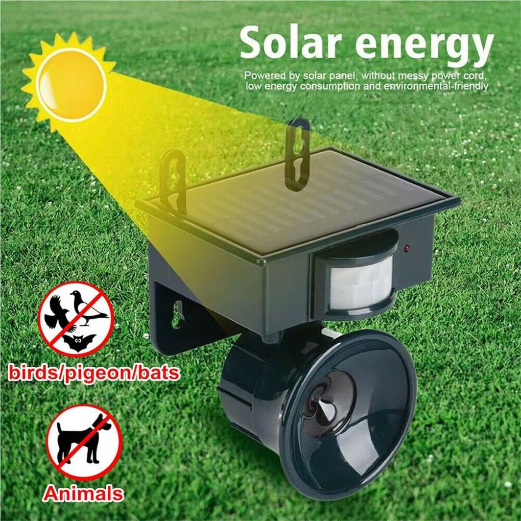 Solar-Powered Ultrasonic Bat Repellent for Garden Protection Weatherproof Animal-Friendly | Sansoti