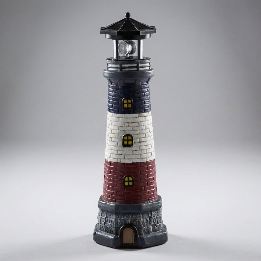 Solar Tuinlamp Vuurtoren Roterend LED Automatisch Buiten Tuin Terras Pad Kustdecoratie Zonne-energie Sfeerverlichting | Sansoti