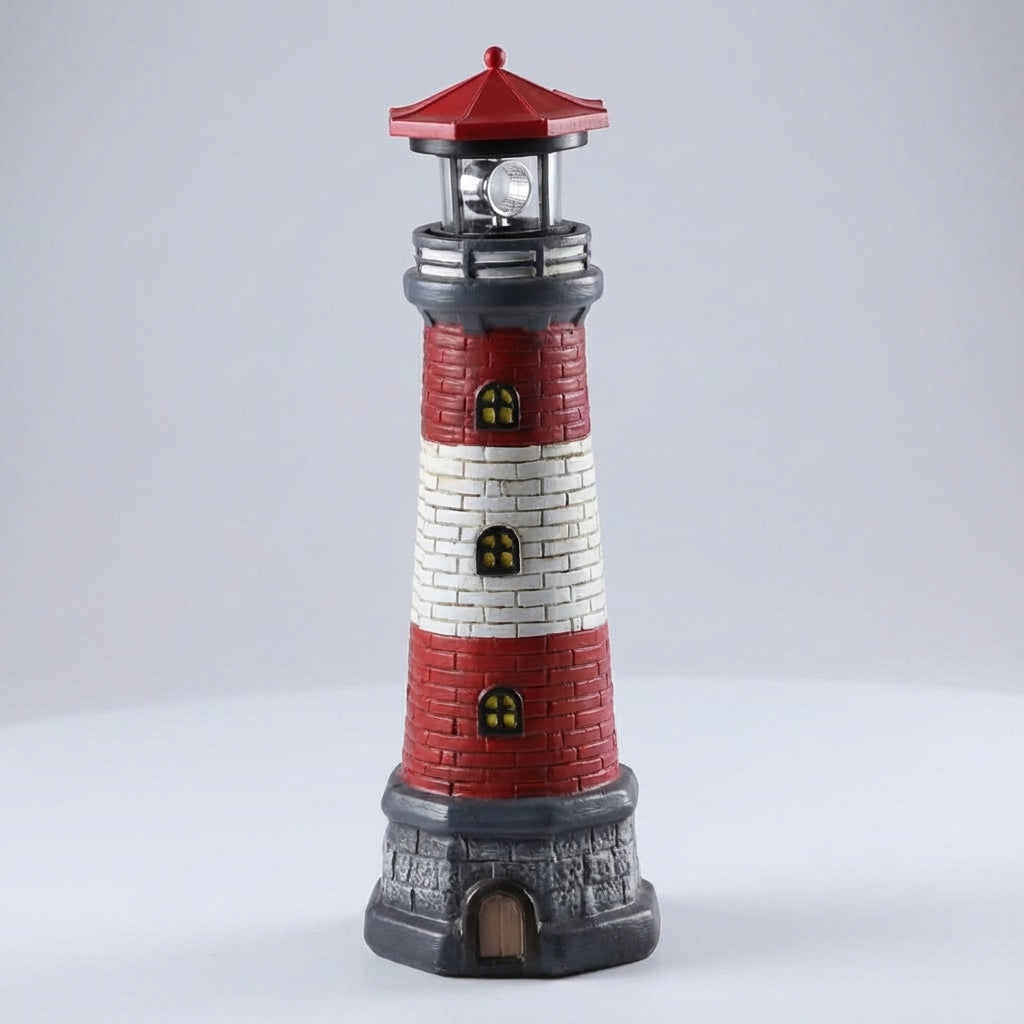 Solar Tuinlamp Vuurtoren Roterend LED Automatisch Buiten Tuin Terras Pad Kustdecoratie Zonne-energie Sfeerverlichting | Sansoti