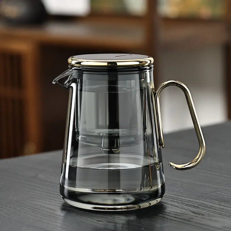 Glazen Theepot Magnetisch Filter Borosilicaat RVS 700ml Losse Thee Keuken | Sansoti