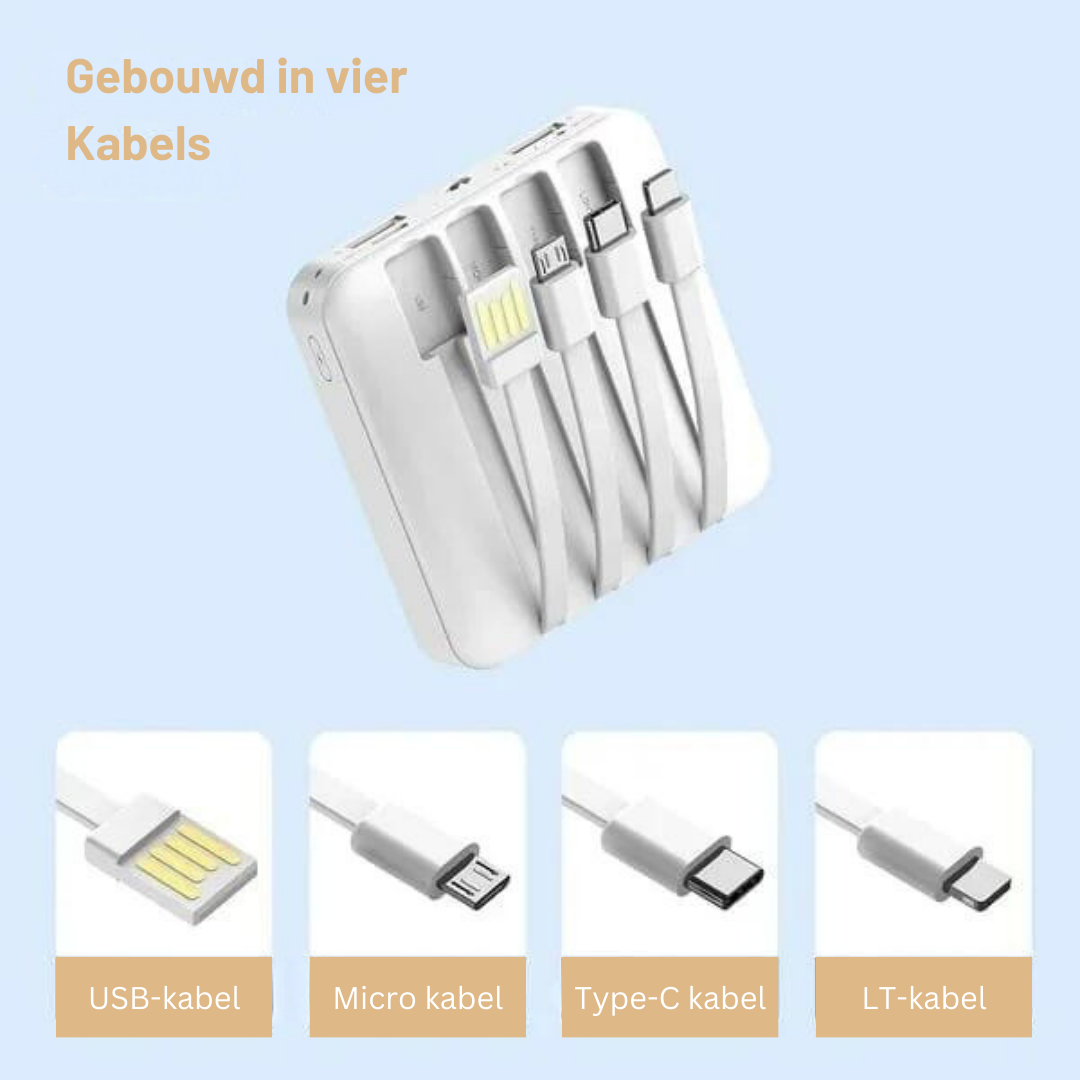 Draagbare Zonne-Energie Powerbank met LED-Zaklamp en Meerdere Oplaadpoorten – Ideaal voor Outdoor, Camping en Noodgevallen | Sansoti