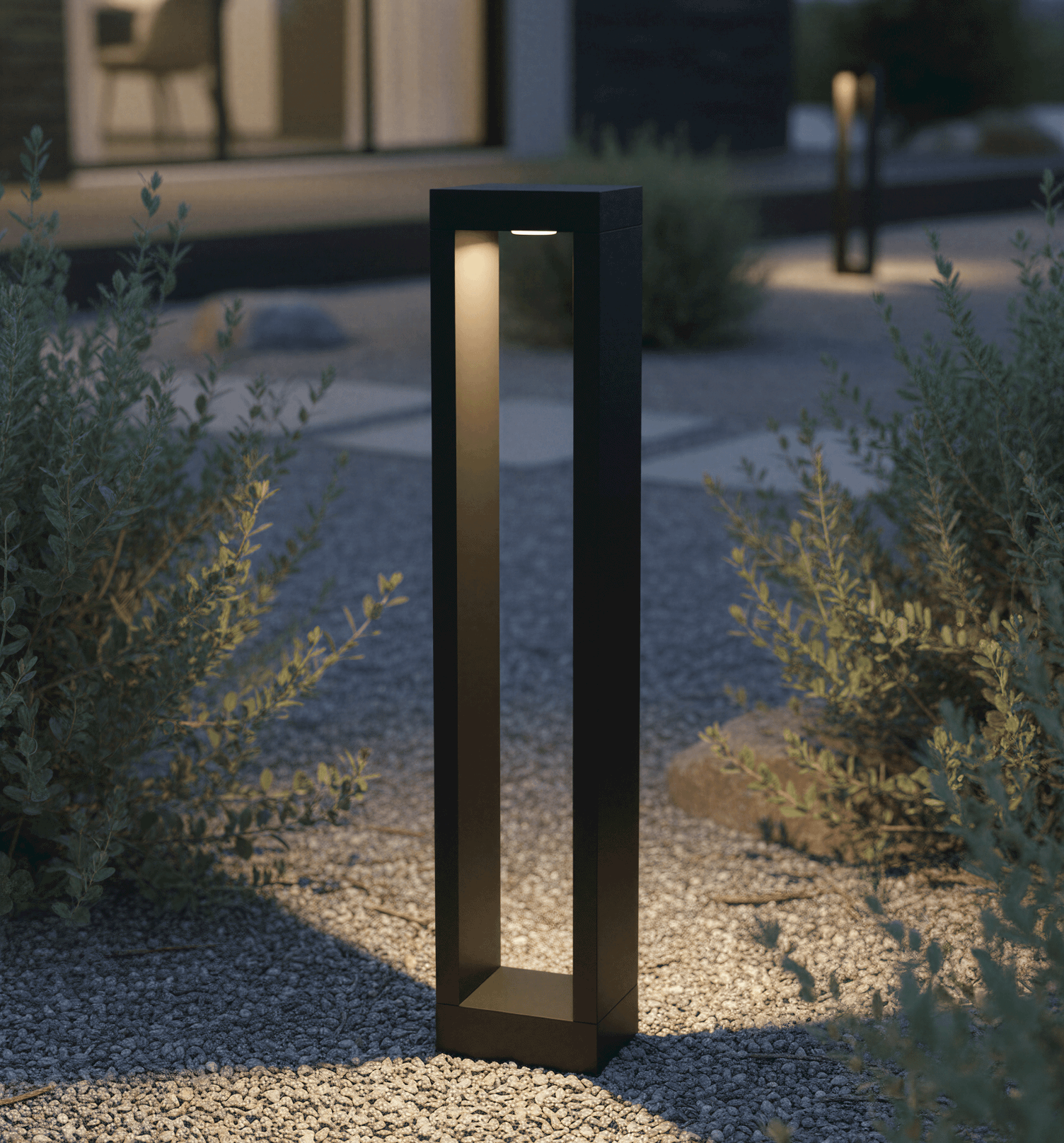 Lampadaire Extérieur LED 10W IP65 Aluminium Noir 60cm Jardin Allée Chemin Moderne