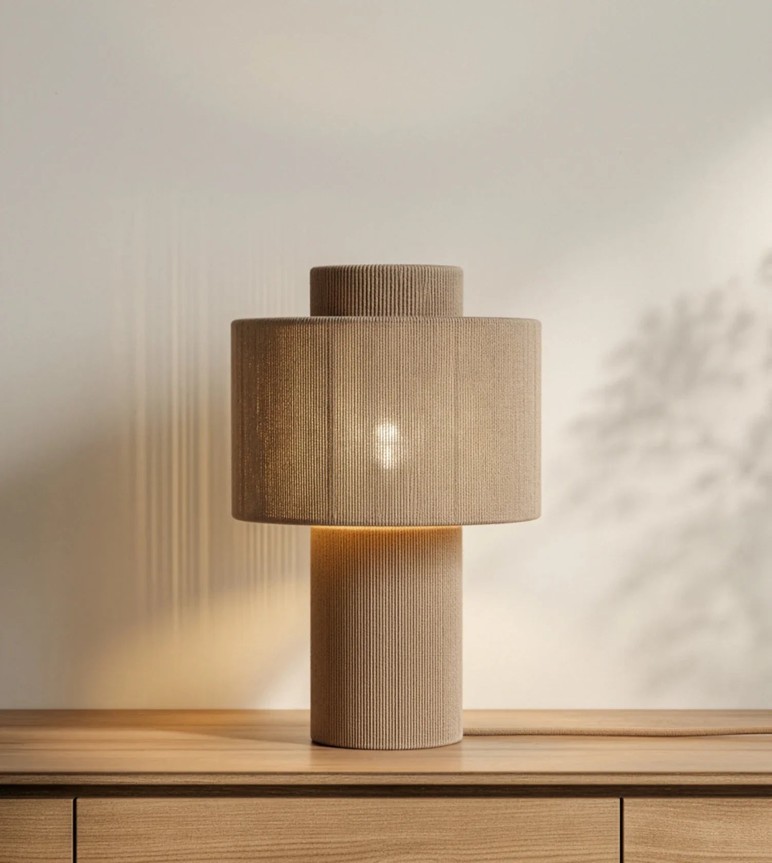 Hanglamp Gevlochten Katoen Natuurlijk Design 25cm Boho Sfeerverlichting | Sansoti