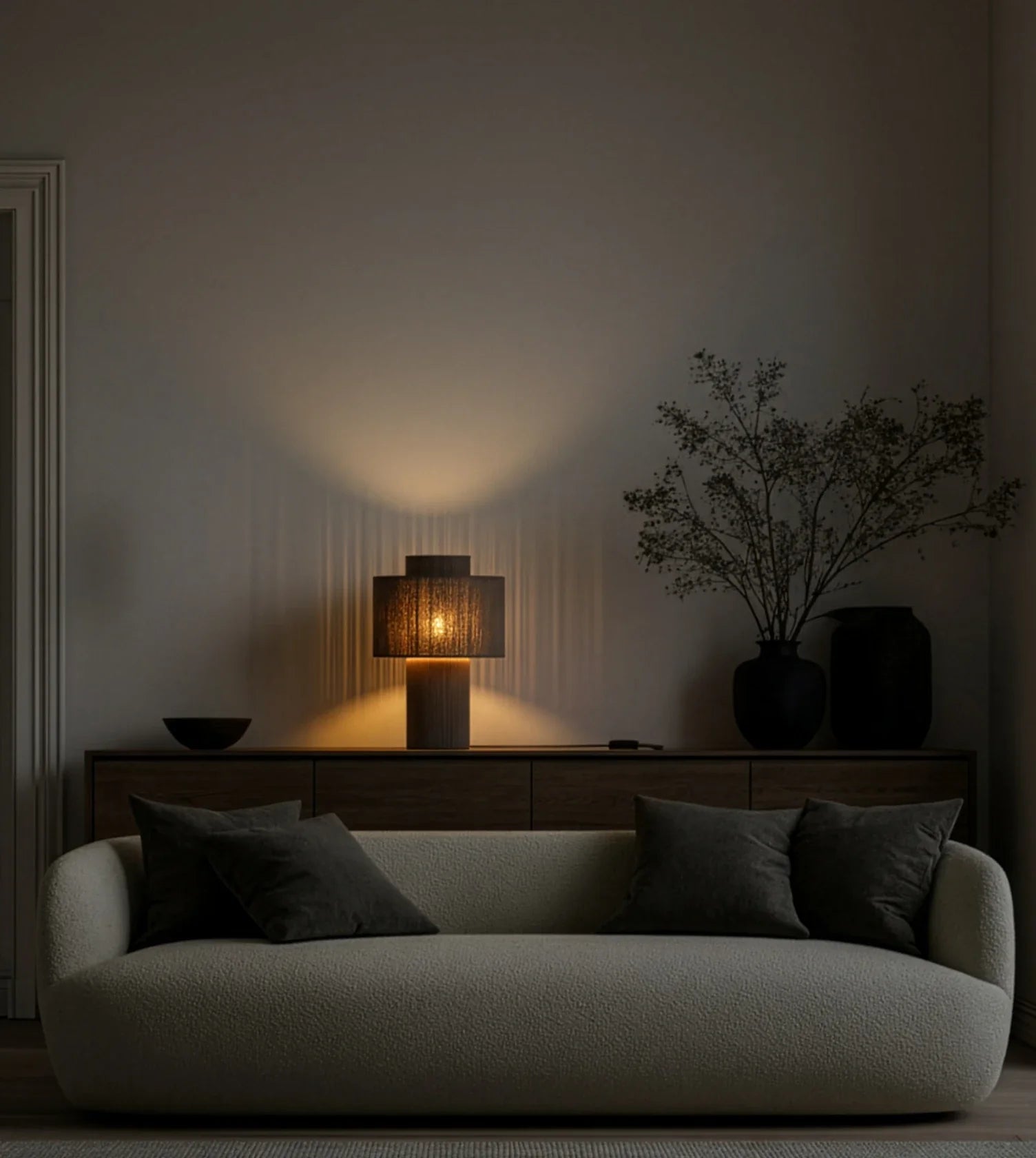 Hanglamp Gevlochten Katoen Natuurlijk Design 25cm Boho Sfeerverlichting | Sansoti