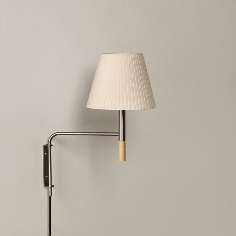 Verstelbare Wandlamp met Zwenkarm – Moderne Design Leeslamp met Handgebreide Perkament of Geplisseerde Kap | Sansoti
