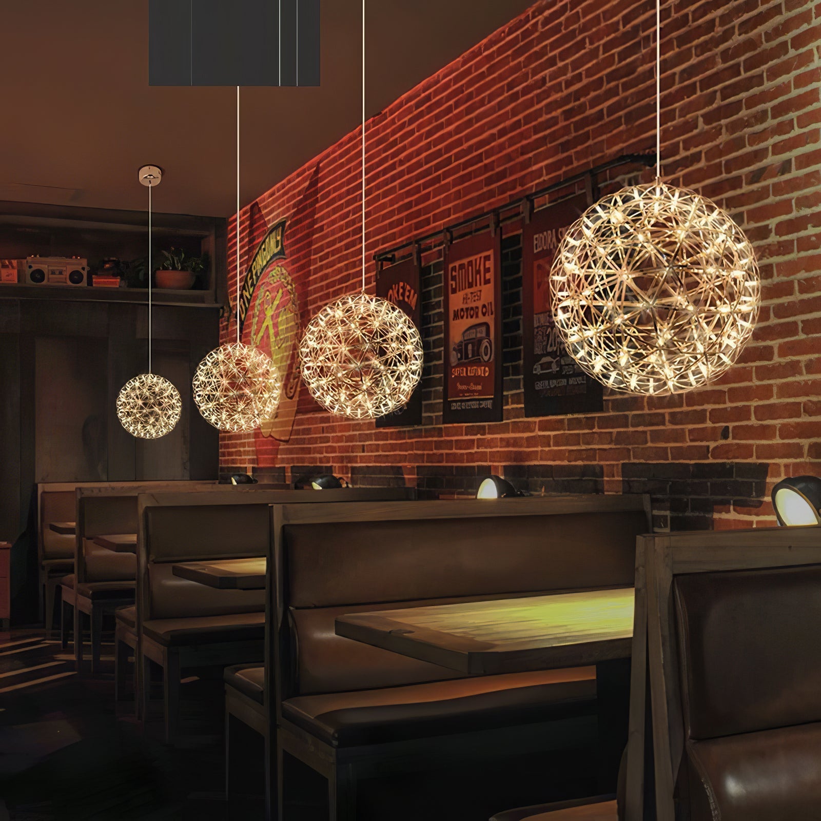 LED Hanglamp Bol Zilver Sfeerverlichting Moderne Lichtbol met Dimbare Lichtpunten Transparante Kristalbol Decoratief Scandinavisch Warm Wit Industrieel Design Interieurlamp | Sansoti