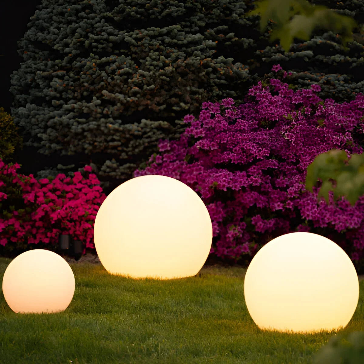 Weerbestendige Tuinbol LED-Lamp – Draadloos Oplaadbaar Sfeerverlichting voor Tuin Terras – Waterdicht Buitenlamp met Kleurwisselaar | Sansoti