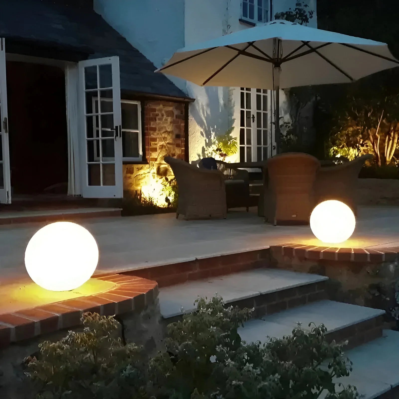 Weerbestendige Tuinbol LED-Lamp – Draadloos Oplaadbaar Sfeerverlichting voor Tuin Terras – Waterdicht Buitenlamp met Kleurwisselaar | Sansoti