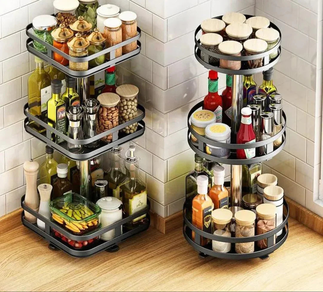 Draai-Organizer 360° – Roterende Kast- en Keuken Organizer voor Badkamer & Voorraadkast | Sansoti