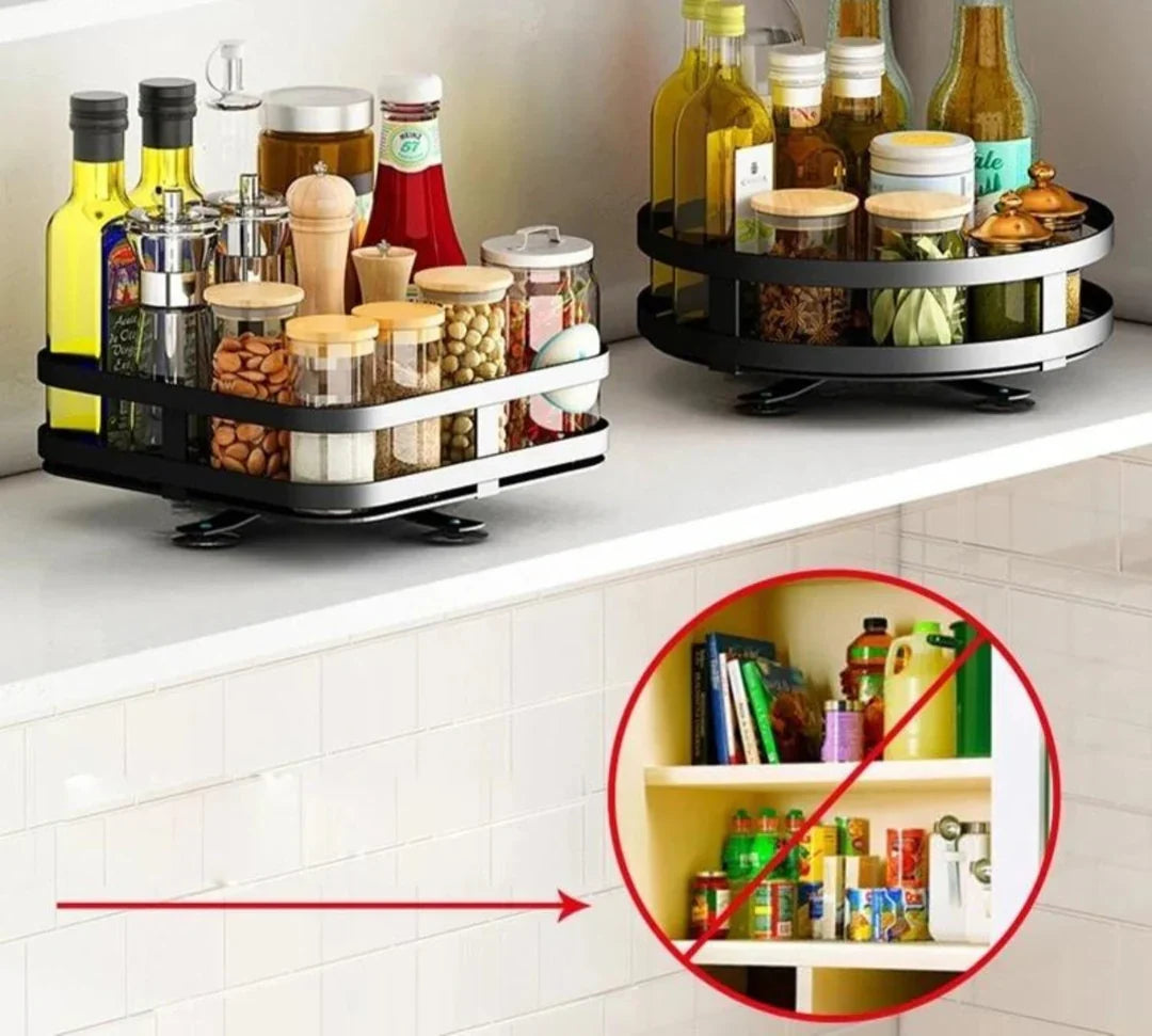 Draai-Organizer 360° – Roterende Kast- en Keuken Organizer voor Badkamer & Voorraadkast | Sansoti