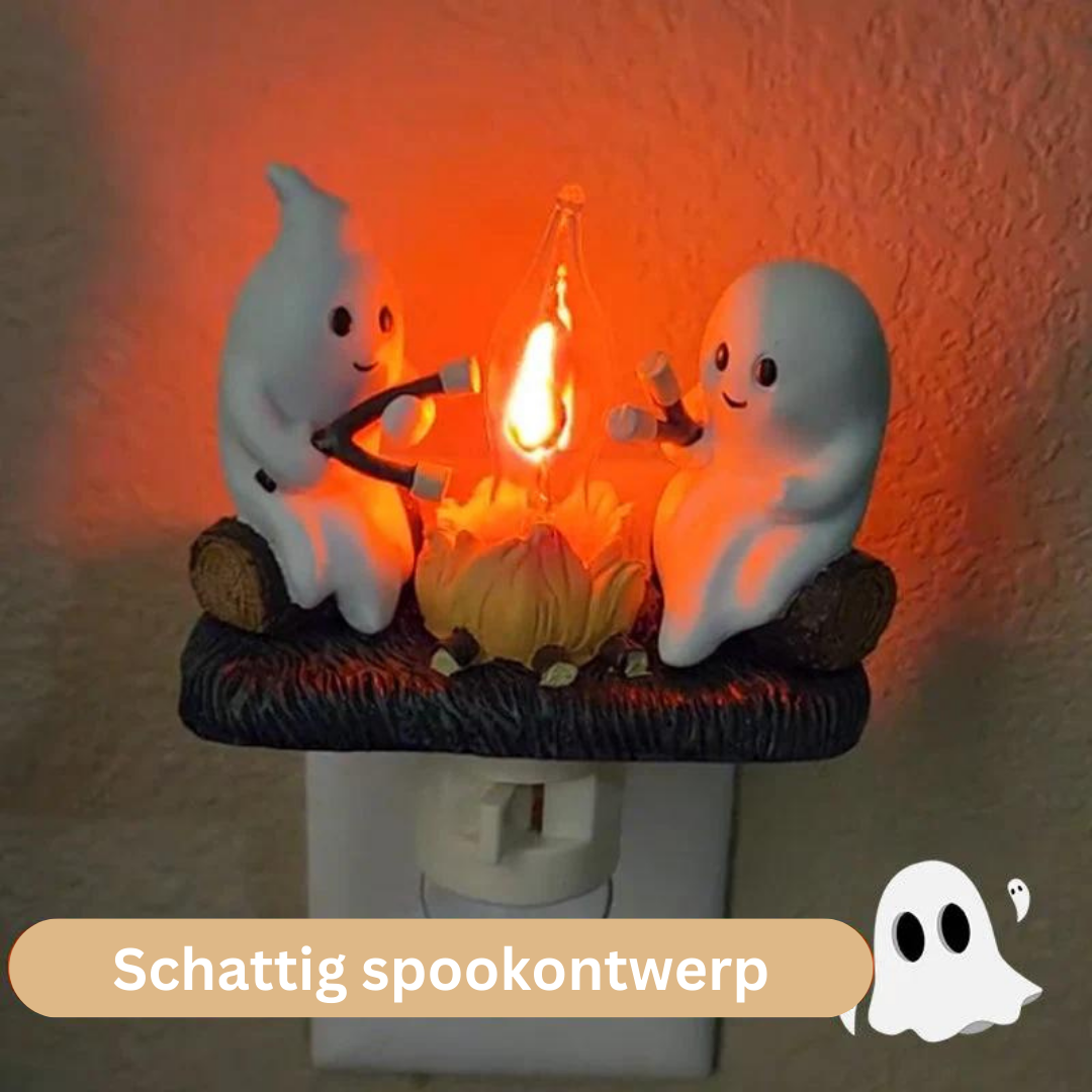 Spookvlam Nachtlampje met Kampvuureffect – Uniek LED Sfeerlicht met Flikkerende Gloed voor Kinderen en Volwassenen | Sansoti