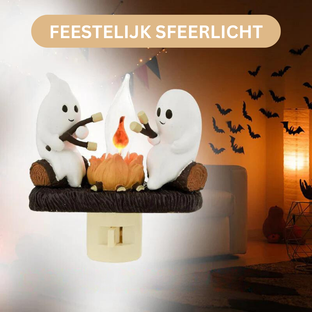 Spookvlam Nachtlampje met Kampvuureffect – Uniek LED Sfeerlicht met Flikkerende Gloed voor Kinderen en Volwassenen | Sansoti