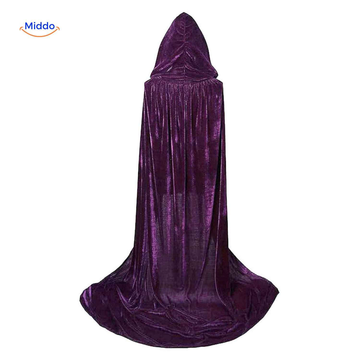 Cape en velours à capuche, long manteau de 110 à 170 cm, costume de Halloween pour scène, cosplay, fête costumée, qualité théâtre | Sansoti
