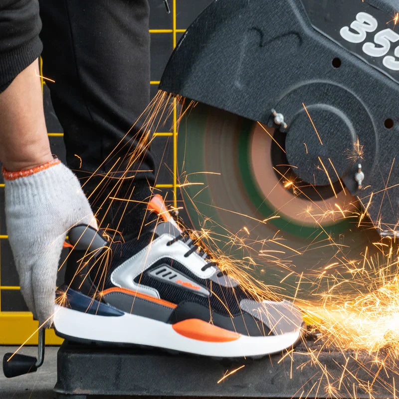 Work Shoes with Safety Features — Lightweight Protection — Suitable for Construction, Logistics, Hospitality — Anti-Slip Sturdy Toe — Professional Comfort | Sansoti