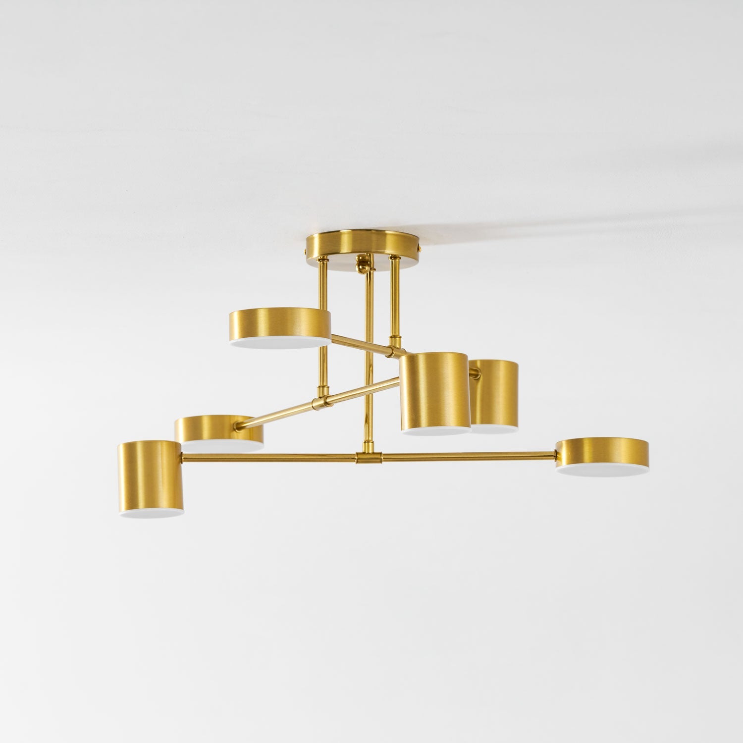 Sputnik Plafondlamp 6-armen LED Metalen Frame Ø57cm Goud Zwart Wit 36W dimbaar Mid-Century Scandinavische eetkamer woonkamer entree modern design | Sansoti