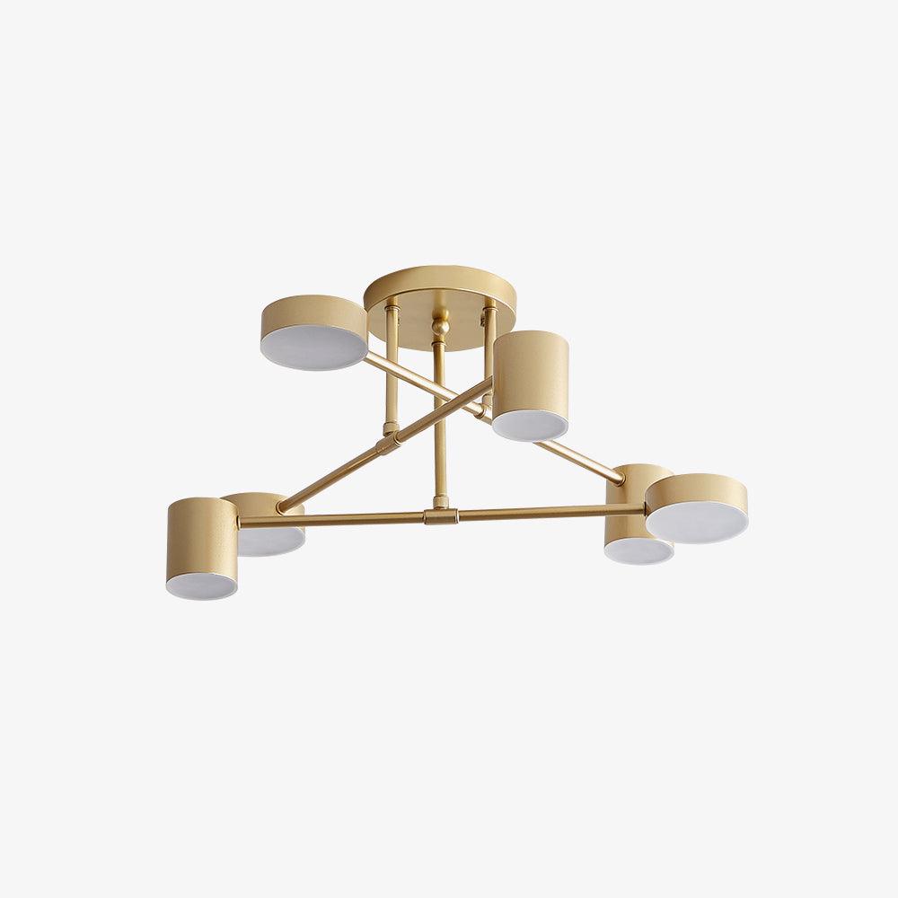 Sputnik Plafondlamp 6-armen LED Metalen Frame Ø57cm Goud Zwart Wit 36W dimbaar Mid-Century Scandinavische eetkamer woonkamer entree modern design | Sansoti