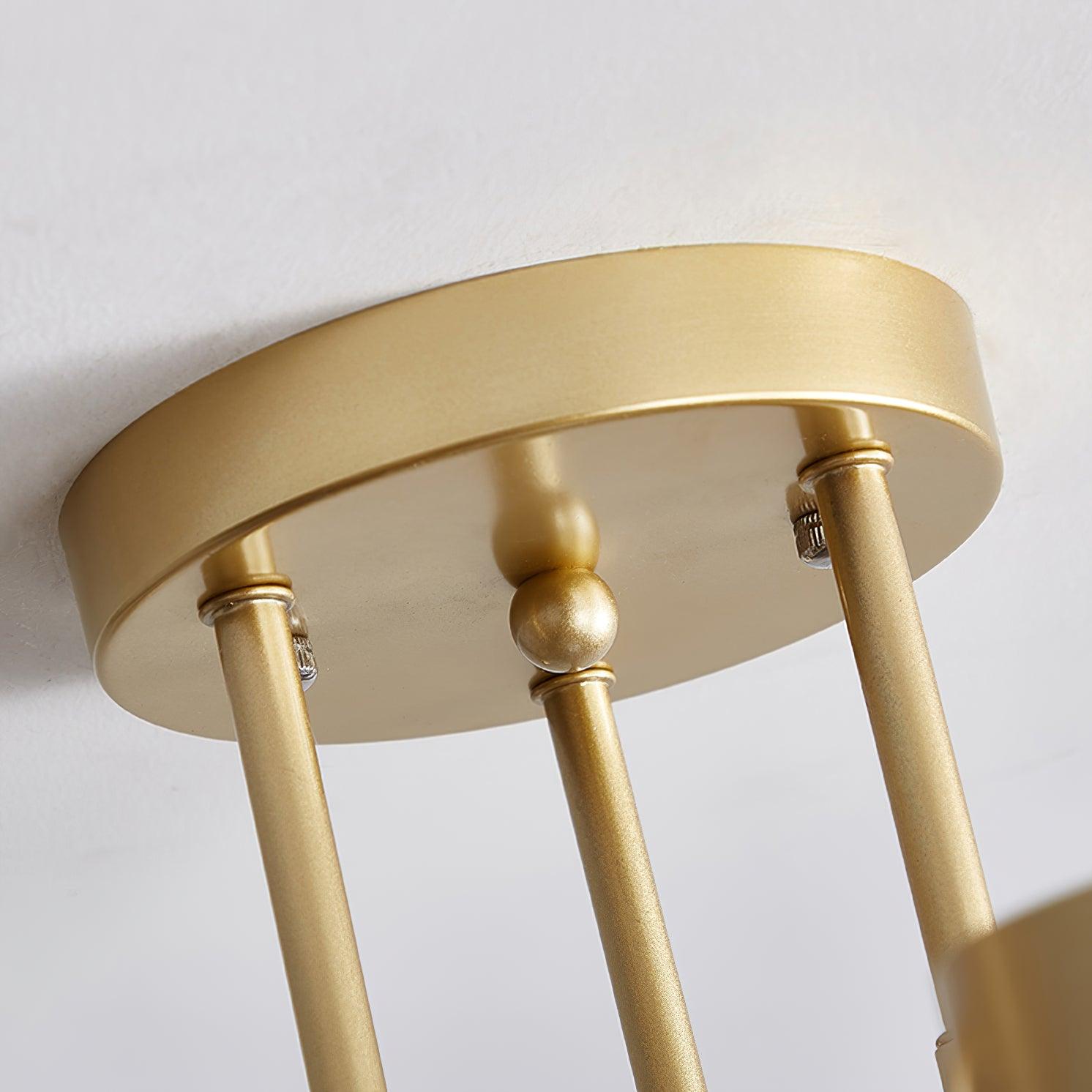 Sputnik Plafondlamp 6-armen LED Metalen Frame Ø57cm Goud Zwart Wit 36W dimbaar Mid-Century Scandinavische eetkamer woonkamer entree modern design | Sansoti