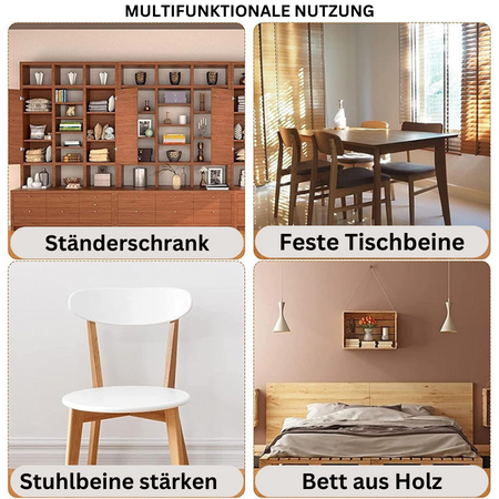 Driehoekige Meubelversterker Set Stabiliteitshulp voor Kasten Tafels Stoelen Planken 10 Stuks Roestvrijstalen Hoekbeugels | Sansoti
