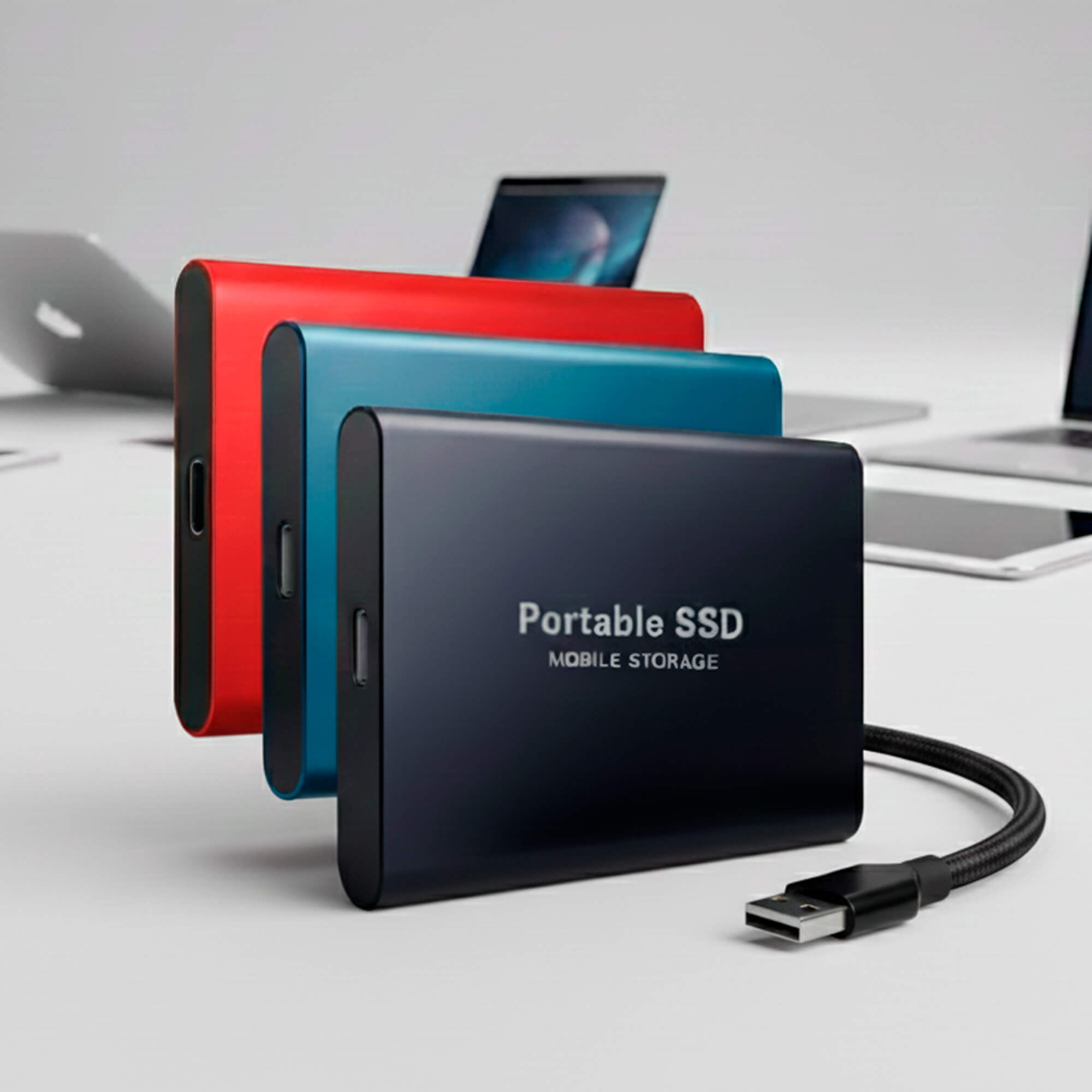 Externe SSD Harde Schijf 500 GB tot 32 TB USB 3.0 Draagbare Opslag Zwart Rood Blauw | Sansoti