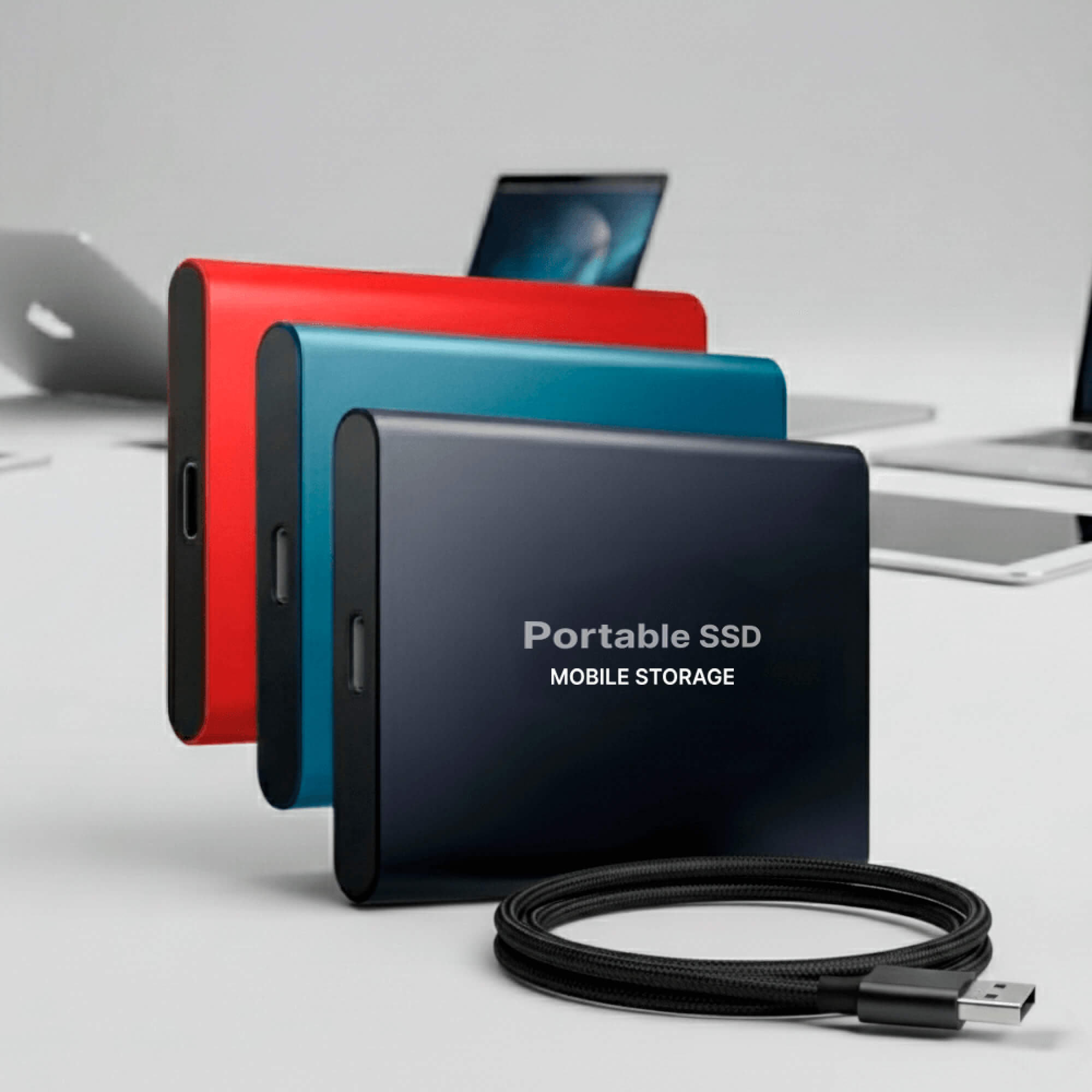 Externe SSD Harde Schijf 500 GB tot 32 TB USB 3.0 Draagbare Opslag Zwart Rood Blauw | Sansoti