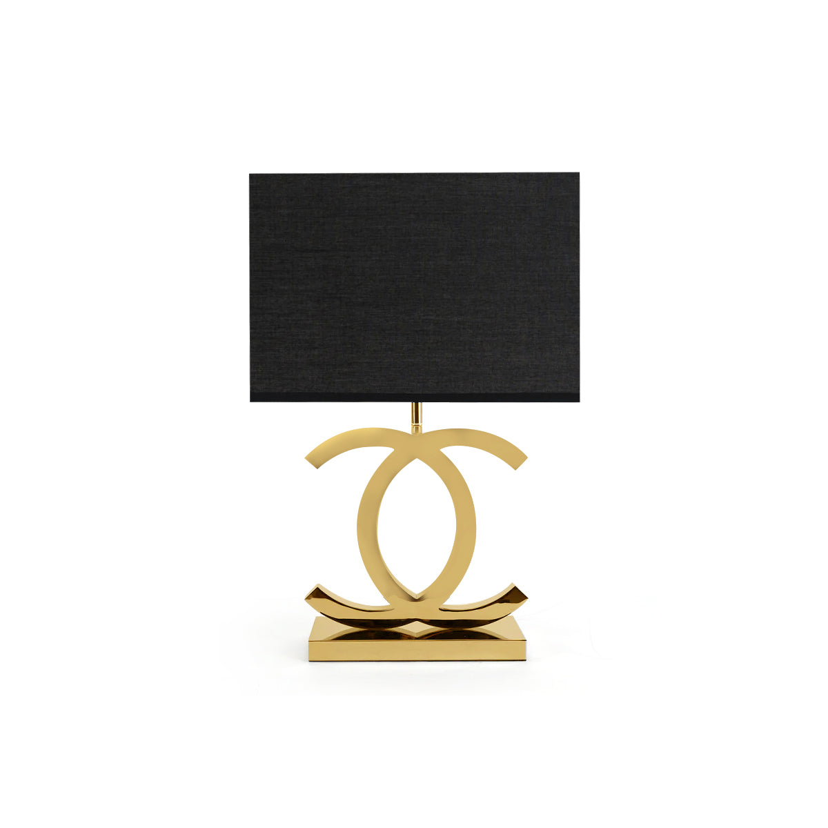 Roestvrij Stalen Tafellamp met Stoffen Kap – Luxe Designlamp Goud/Chroom met Zwart/Wit – E26/E27 Fitting – Ø36.5×H62cm | Sansoti