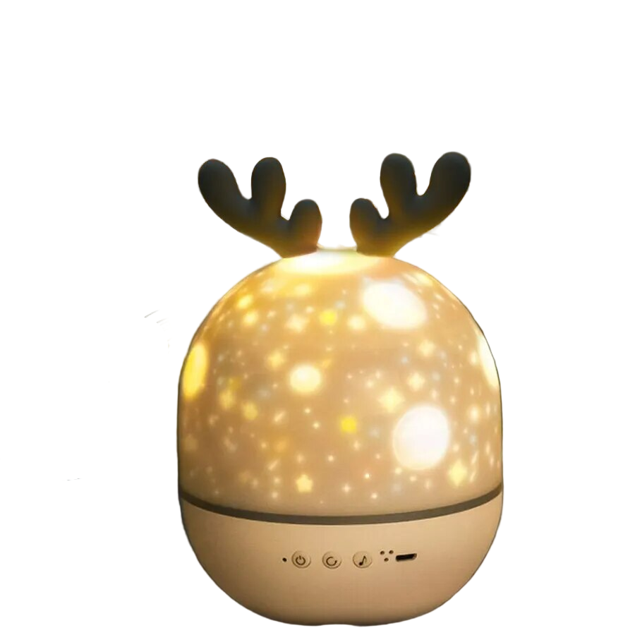 LED Kids Night Light Starry Sky Warm White Projection Rotation USB Rechargeable Bedroom Decoration Mood Lighting | Sansoti