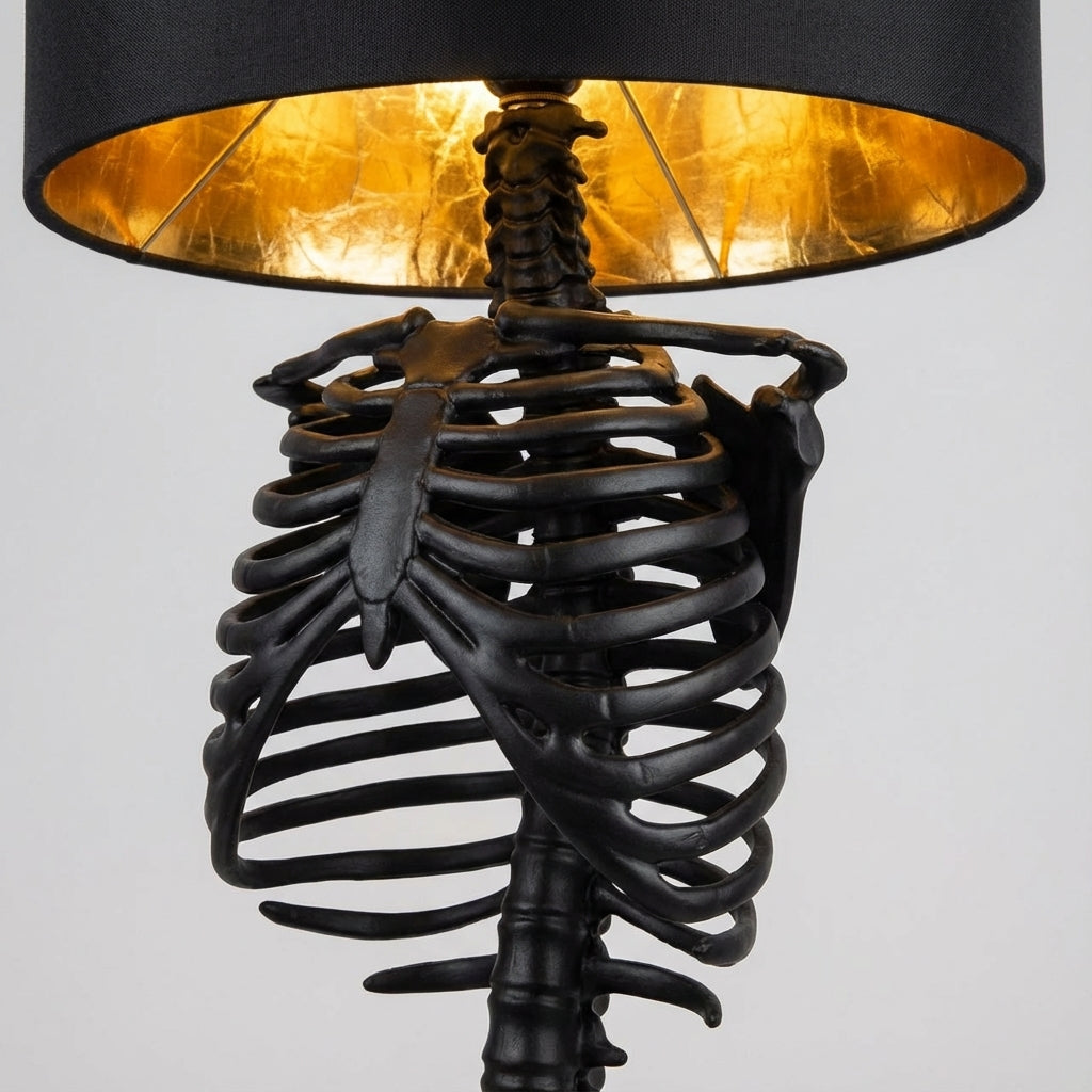 Tafellamp Skelet Gothic Handgemaakt Hout Resin Goud Koper Kunstig Statement Decoratie Donker Romantisch Woonkamer Nachtkastje Sfeer | Sansoti