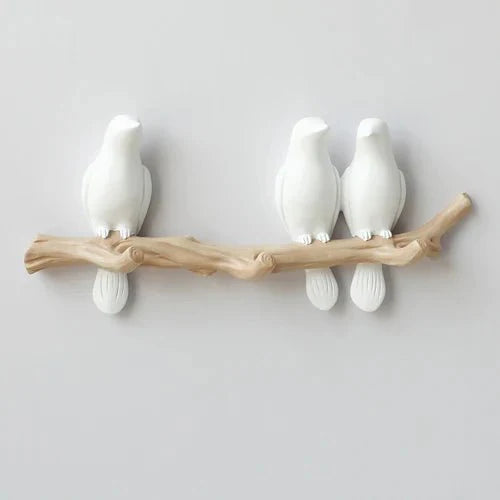Decoratieve Wandkapstok met Vogelmotief – Stijlvol Harsontwerp voor Hal & Slaapkamer | Sansoti