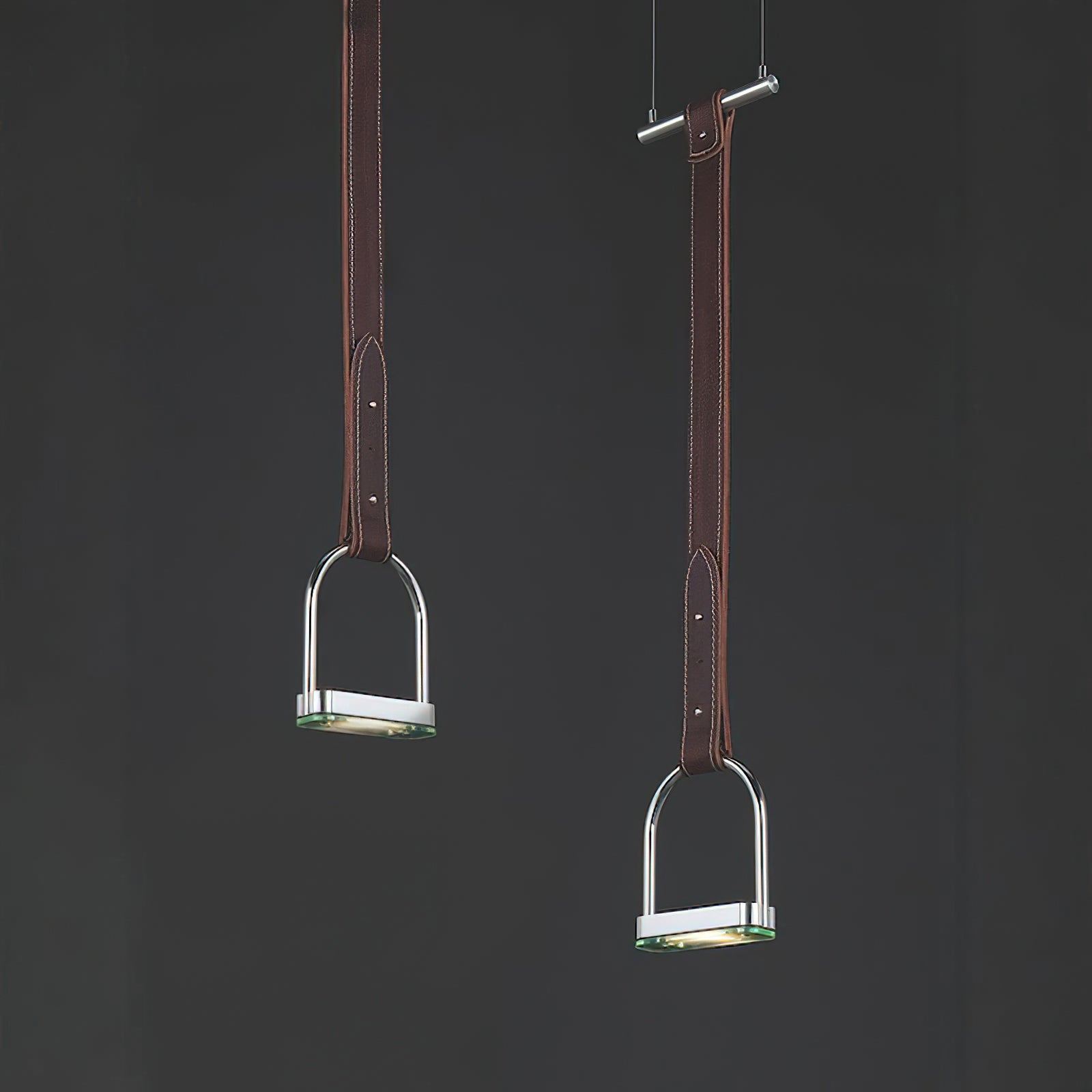 Hanglampen met Leren Riemen Industrieel Design Rustiek Metaal Nikkel voor Eetkamer Keukeneiland | Sansoti
