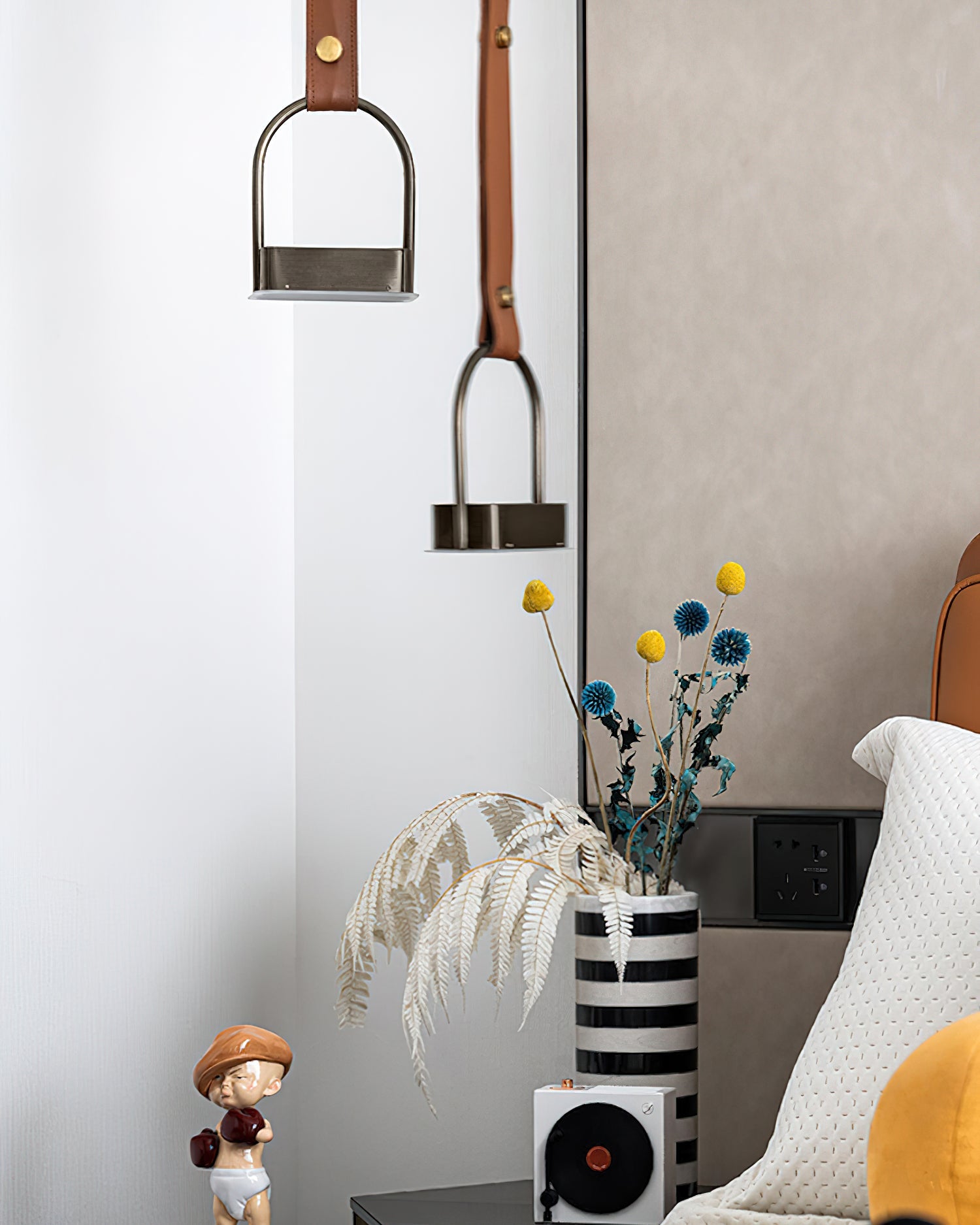Hanglampen met Leren Riemen Industrieel Design Rustiek Metaal Nikkel voor Eetkamer Keukeneiland | Sansoti