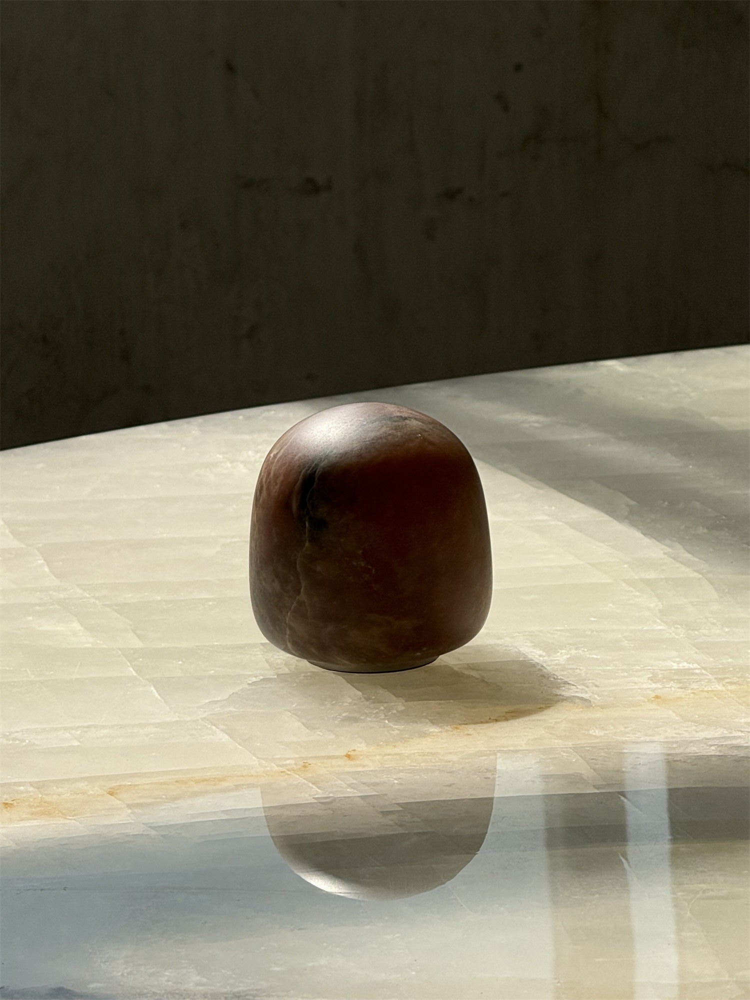 Mini Lampe de Table Albâtre avec Batterie Rechargeable – Éclairage d’Accent Sans Fil en Pierre Naturelle | Restfield