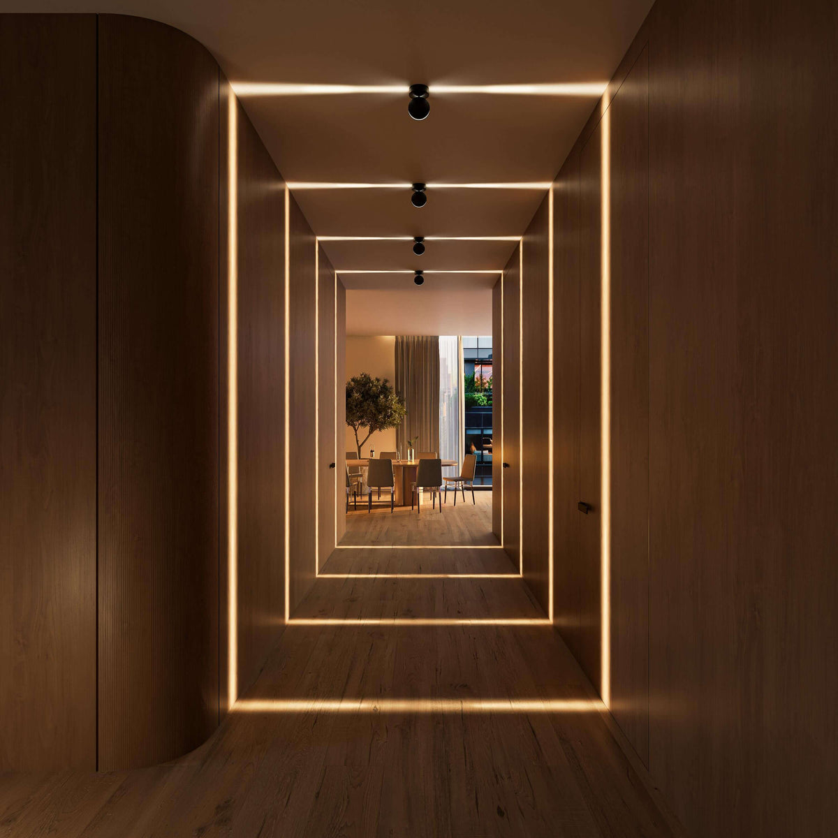 360° drehbare quadratische LED-Wandleuchte mit Lichteffekt, warmweiß, aus mattem Aluminium, modernes Design, Wandbeleuchtung | Sansoti