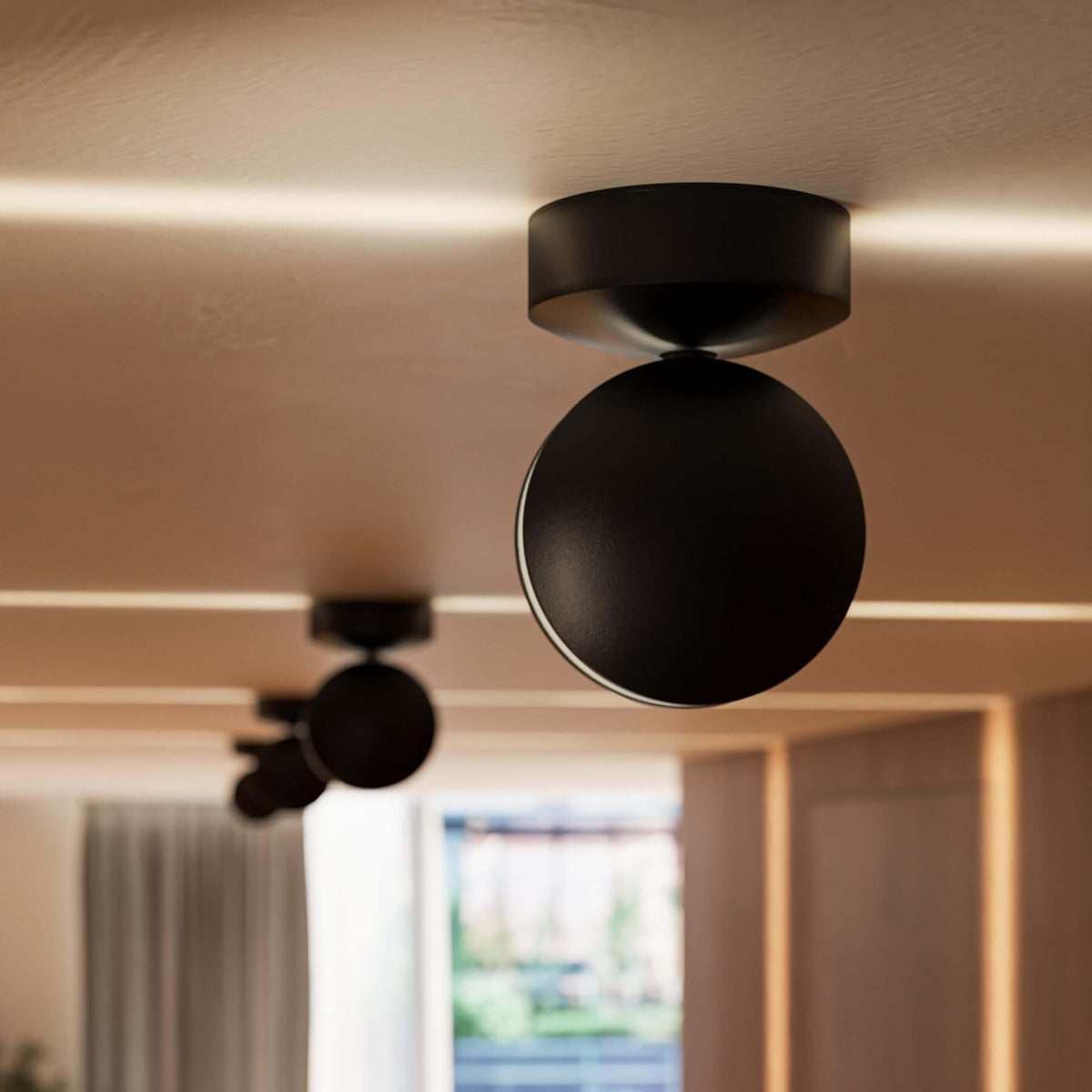 360° drehbare quadratische LED-Wandleuchte mit Lichteffekt, warmweiß, aus mattem Aluminium, modernes Design, Wandbeleuchtung | Sansoti