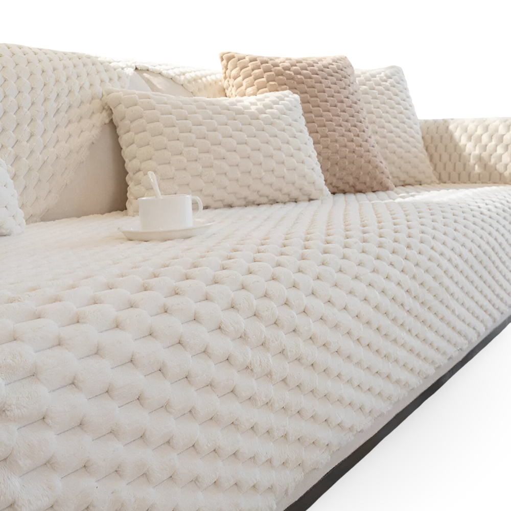 Rutschfester Sofabezug mit Waffelmuster - Schutzbezug für Sofas mit 1-5 Sitzplätzen, maschinenwaschbar, Wohnzimmer | Sansoti